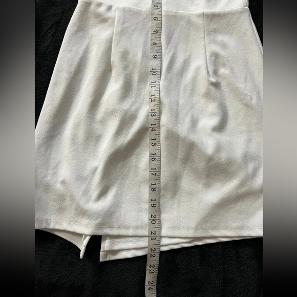 Lulus Party for Two Ivory Asymmetrical Bodycon Mini Dress White Size Medium - Picture 9 of 10